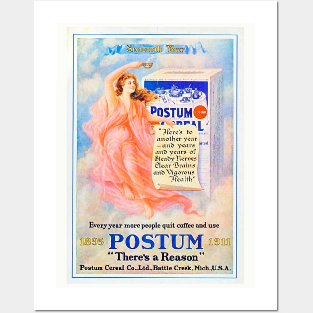 Postum Cereal Ad, 1911 Wall Art by WAITE-SMITH VINTAGE ART